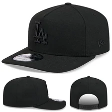 New Era L.A Dodgers 950 Snapback Hat MLB League A-Frame Black on Black