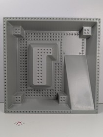 LEGO Gray Green Baseplate Raised w/ Ramp 2552px4 - Set #6273 Rock Island Refuge