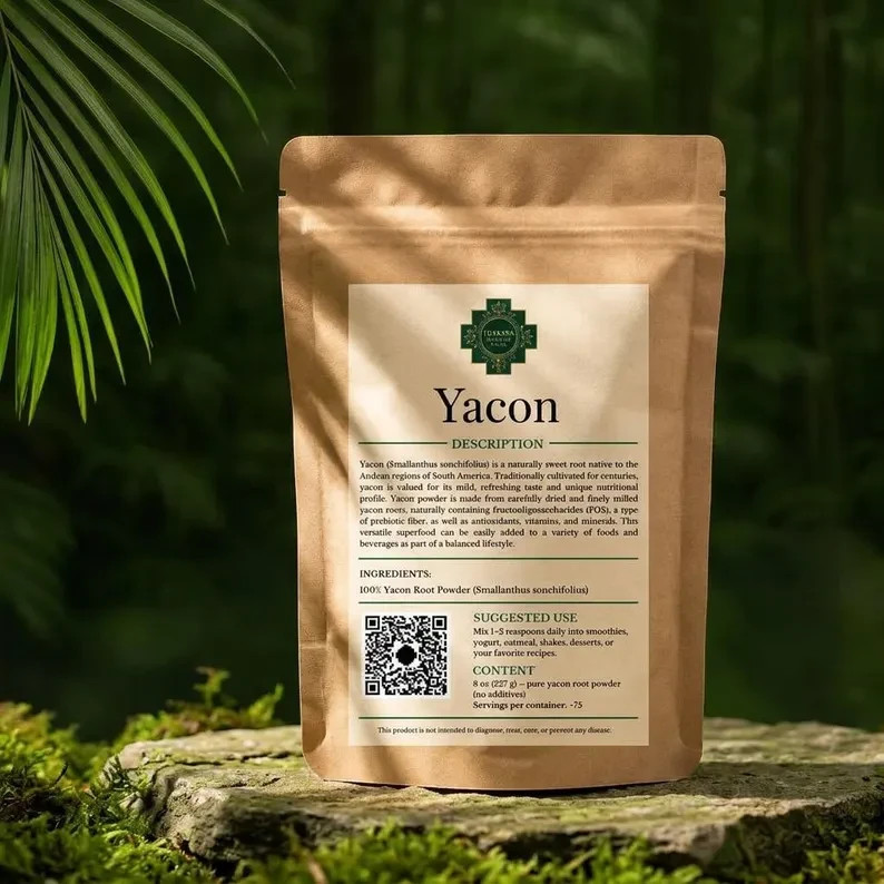 Yacon Root Powder 100% Pure Andean Prebiotic Low Glycemic Sweetener
