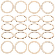  30 Pcs Craft Supplies Unfinished Wood Circles for Crafts Rings Natural
