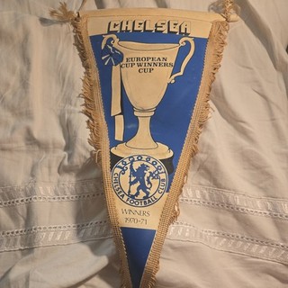 CHELSEA FC MEMORABILIA VINTAGE EUROPEAN CUP WINNERS CUP 1970 1971 PENNANT