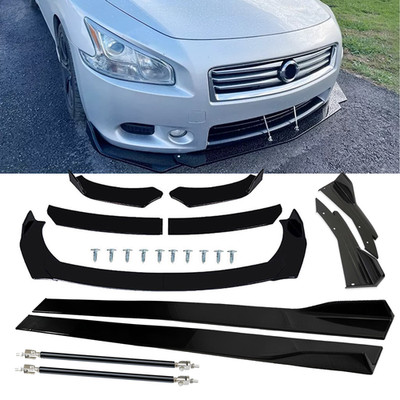 Front Bumper Spoiler Splitter Body Kit Side Rear Lip For Nissan Maxima 2009-2014