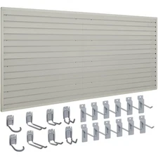 Slatwall Panels Garage Storage Panel Organizer 1' H x 4' W Gray Set of 8