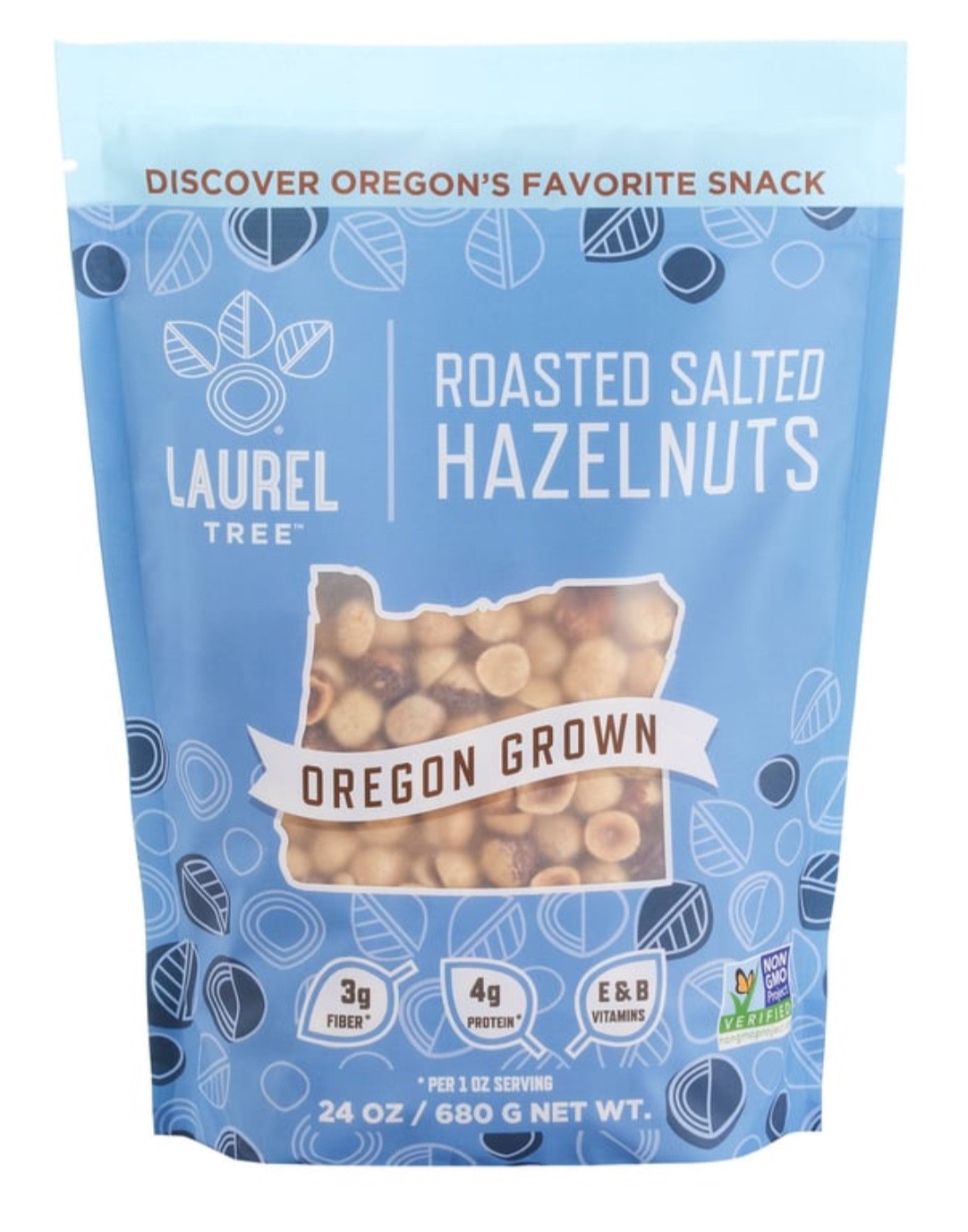 Laurel Tree Dry Roasted Salted Hazelnuts 24 oz Healthy snack