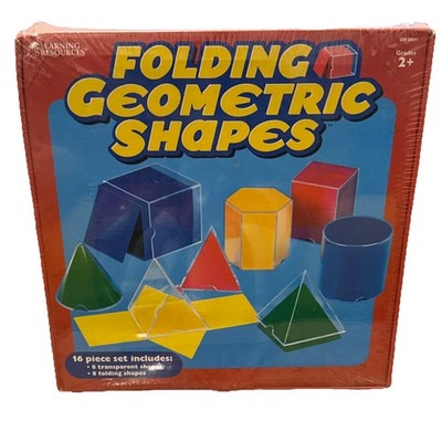 Learning Resources Folding Geometric Shapes 16 Piece Set Ages 2+ Educational Toy