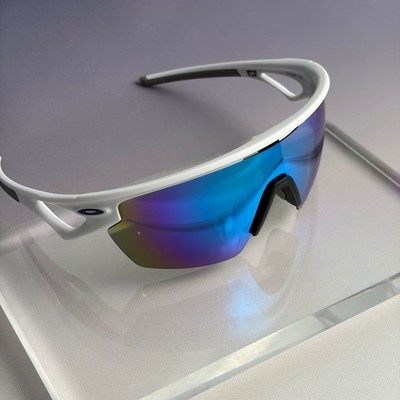 Oakley Sphaera Sunglasses Matte White Frame PRIZM Blue Polarized