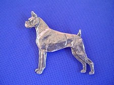 Boxer pewter pin STANDING #45B Working Dog Jewelry by Cindy A. Conter