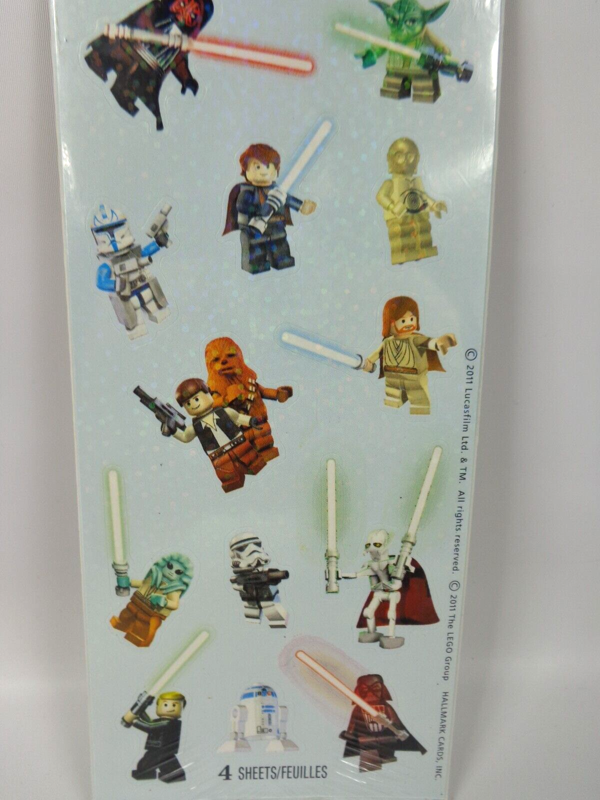 Hallmark Lego Star Wars Stickers Holographic 4 sheets 2012 Acid Free New  Sealed | eBay
