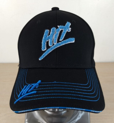HIT PROMO/PROMOTIONAL OVERSEAS ADJUSTABLE STRAPBACK BASEBALL HAT/CAP, BLACK/BLUE