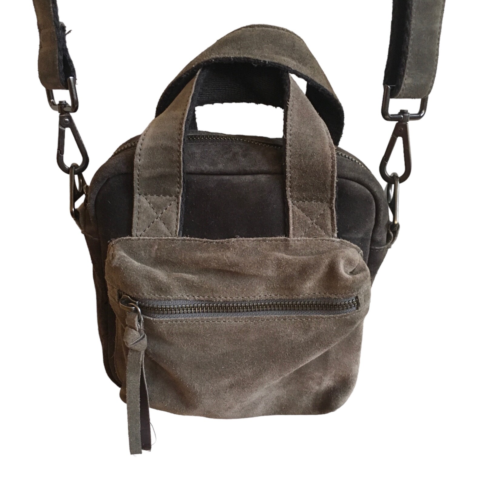 Urban Outfitters Suede Crossbody Bag brown/tan Gem