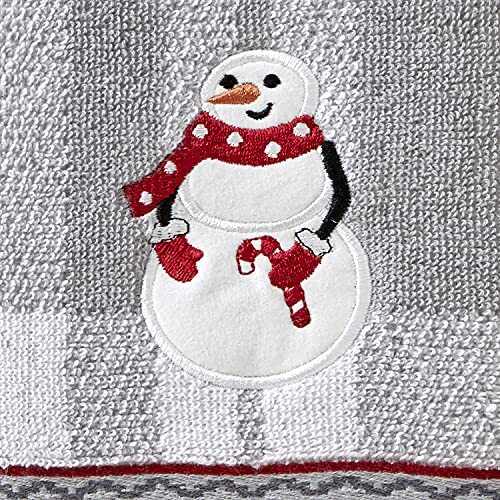 Christmas/Winter Whistler Snowman for Bath/Kitchen/Bar & Gift, Hand Towel Set - Picture 3 of 7
