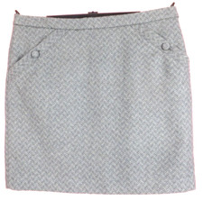 BANANA REPUBLIC Womens Polyester Recycled Wool Mini Skirt Lined Pocket Gray 10