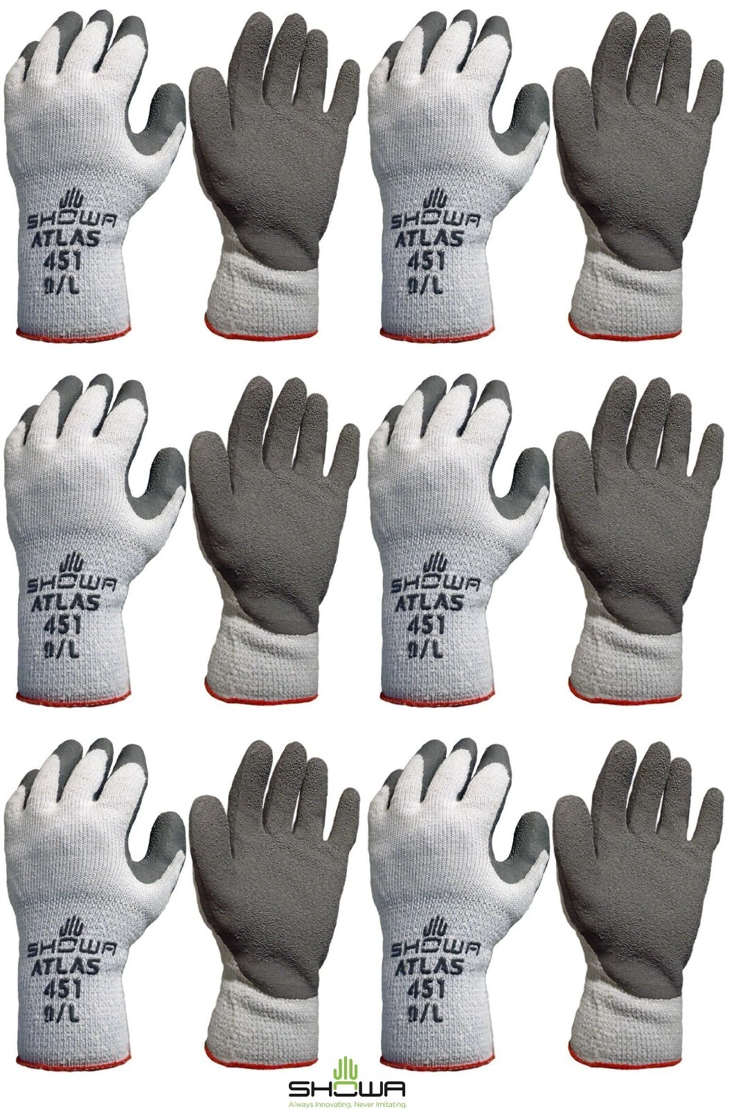 6 PR Showa 451 Therma Insulated Cold Weather Palm Coated Warm Winter Work Gloves
Opens in a new wind