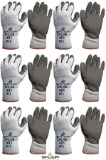 6 PR Showa 451 Therma Insulated Cold Weather Palm Coated Warm Winter Work Gloves