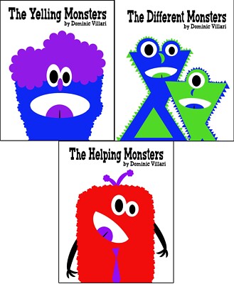 Learning Monsters 3 Pack-Signed Paperback Editions of Yelling Monsters +2 Others