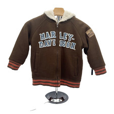 Harley Davidson Youth Little Girls Zip Up Hoodie Size 6 Fleece Lining Jacket EUC