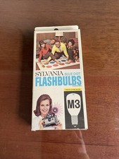 SYLVANIA Blue Dot FLASHBULBS M3 Original Box 12 Clear Bulbs Vintage