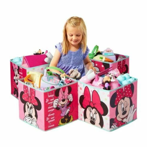 Boites et coffres à jouets rose Disney pour enfant