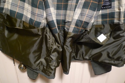 BARBOUR- STANDEN WAX COTTON JACKET + HOOD - SPEY STYLE - SAGE -MADE @ UK - XL - Picture 24 of 24