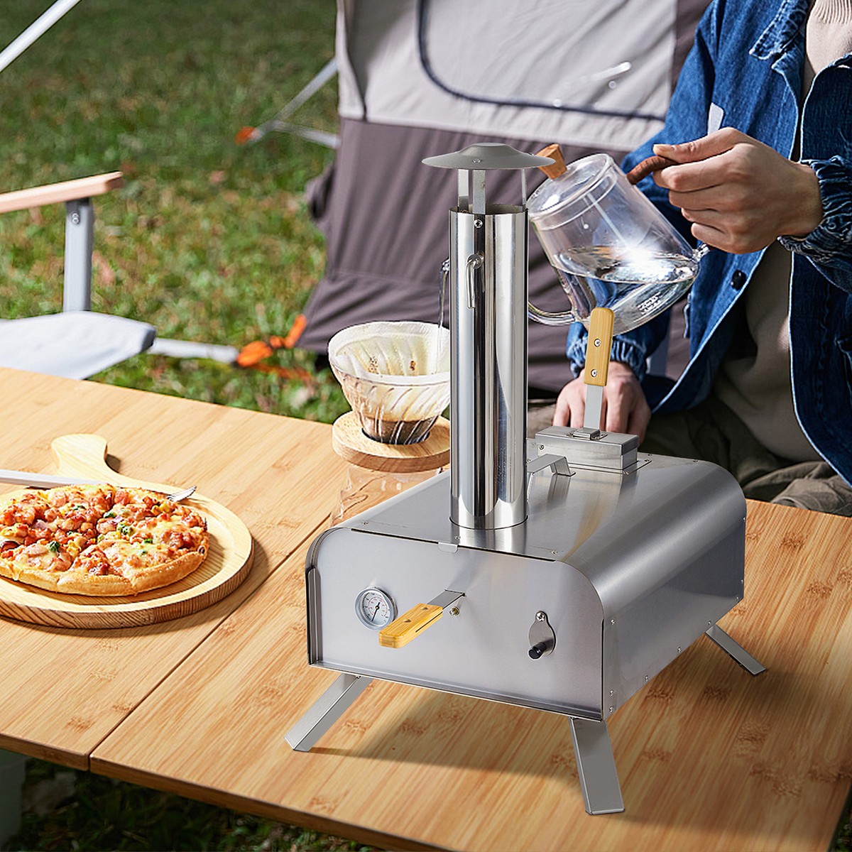 Outdoor Pizza Stove Portable Wood Pellet Pizza Oven Timber Stoves