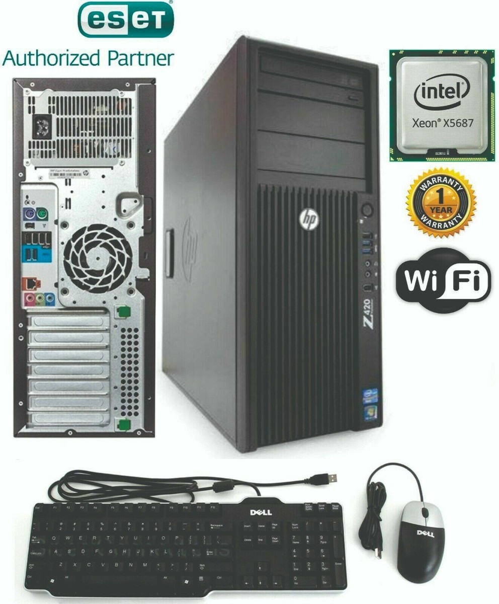 HP GAMING Z420 Tower Intel Xeon 3.60GHz 64GB 1TB SSD+2TB Win 10 