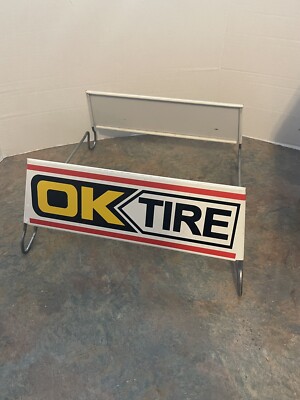 Antique Vintage Tire Rack Store Display Advertising OK TIRE Tires | eBay