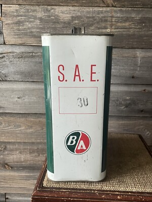 Vintage B/A Motor Oil Can 2 Imperial Gallon Can | eBay