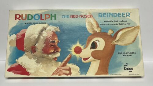 Vintage Christmas Rudolph The Red Nosed Reindeer Board Game 1977