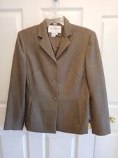 JONES NEW YORK SUIT JACKET HEATHERED BROWN CLASSIC LINED WOMEN'S SIZE 10