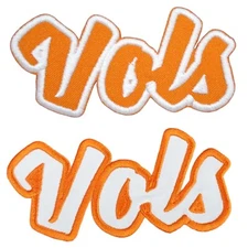 Tennessee Vols Text  Embroidered Applique Iron On Patch Various Sizes Customize