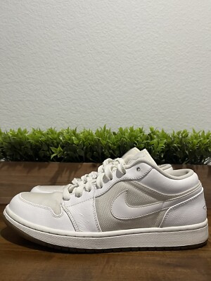 Nike Air Jordan 1 Retro Phat Low White Ostrich 338145-111 Men's