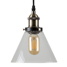 Pendant Ceiling ES/E27 BlackGold Effect Norton Steampunk Down Light