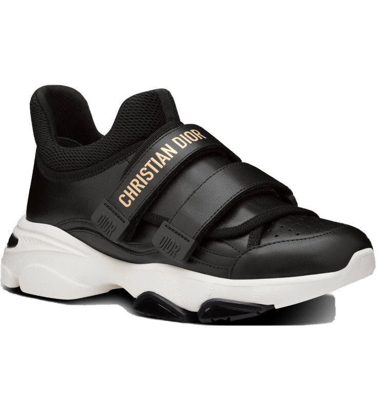 dior d-wander shoes, size 7, black with white and gold dior d-wander shoes, size 7, black with white and gold