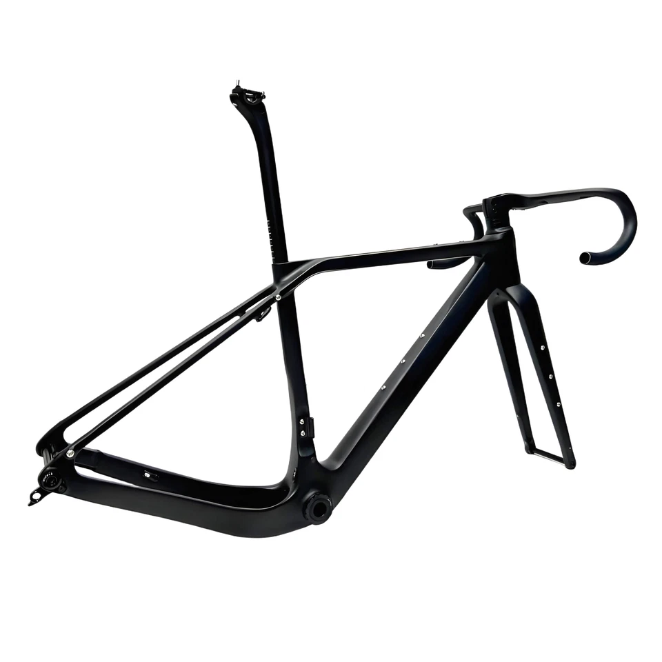 AIRWOLF T1100 quadro de cascalho de carbono 700x50c bicicleta de estrada corrida ciclocross disco UDH - Imagem 4 de 4