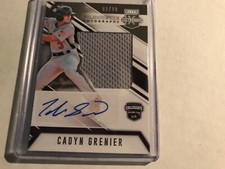 2017 elite extra edition silhouette threads autographs Cadyn Grenier rookie /99!