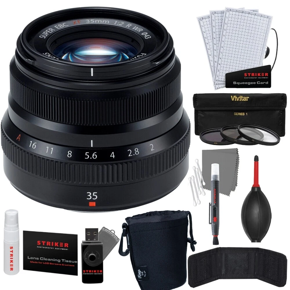 Fujifilm XF 35mm F2 R WR (Black) + Photo Starter Kit + Filter Set