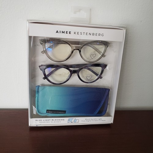 2 Pairs Aimee Kestenberg Blue Light Reading Glasses Readers 1.50/2.00/2.50 *Pick - Picture 4 of 7
