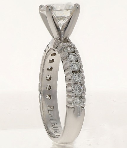 GIA Certified Natural Diamond Engagement Ring 1.33C G Color Rd Brill Platinum 5 - Picture 4 of 10