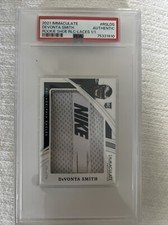 2021 Immaculate DeVonta Smith 1/1 Rookie Shoe Tongue Logo PSA Authentic Eagles