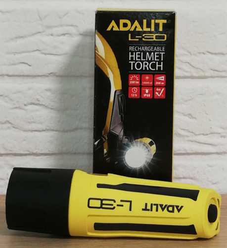 Adalit L-30 Professional Light LED Akku Lithium Ion 12H Helmet Torch Zone 0 NEU - Afbeelding 1 van 1