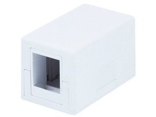1-Port Keystone Jack Surface Mount Box One Hole SMB Housing RJ45 RJ12 RJ11 White