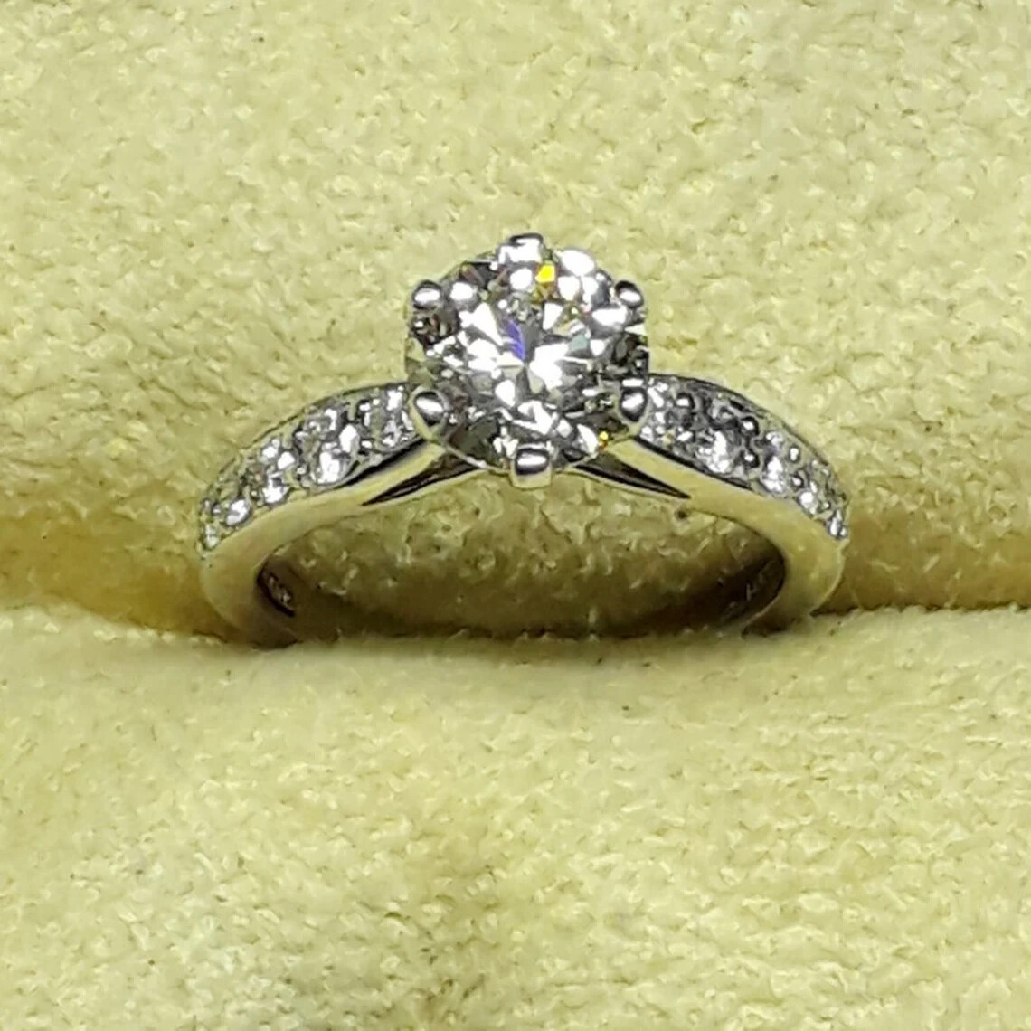 Moissanite Wedding Engagement Ring Anniversary Bridal Jewelry For Unisex-image