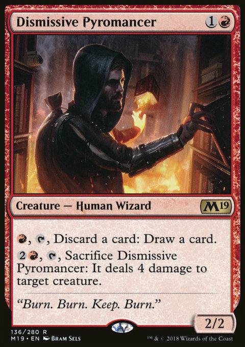 Magic the Gathering MTG Dismissive Pyromancer (136) Core Set 2019   LP