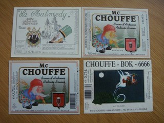 BELGIEN Brasserie d'Achouffe microbrewery beer labels