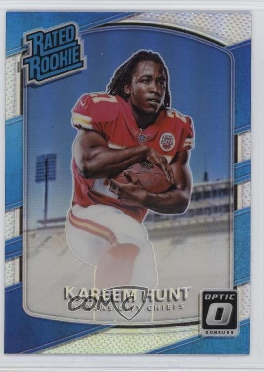 2017 Donruss Optic Rated Rookie Holo Prizm Kareem Hunt #182 0r4