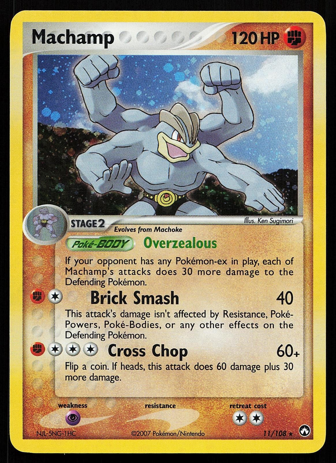Machamp 11/108 Holo Rare Power Keepers Pokemon Card