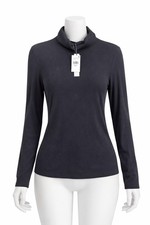 Sanctuary Women's Black Ribbed Turtleneck Long Sleeve Top L