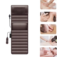 Full Body Electric Massage Mat for Bed w/ Shiatsu Heated Neck Massager for Home