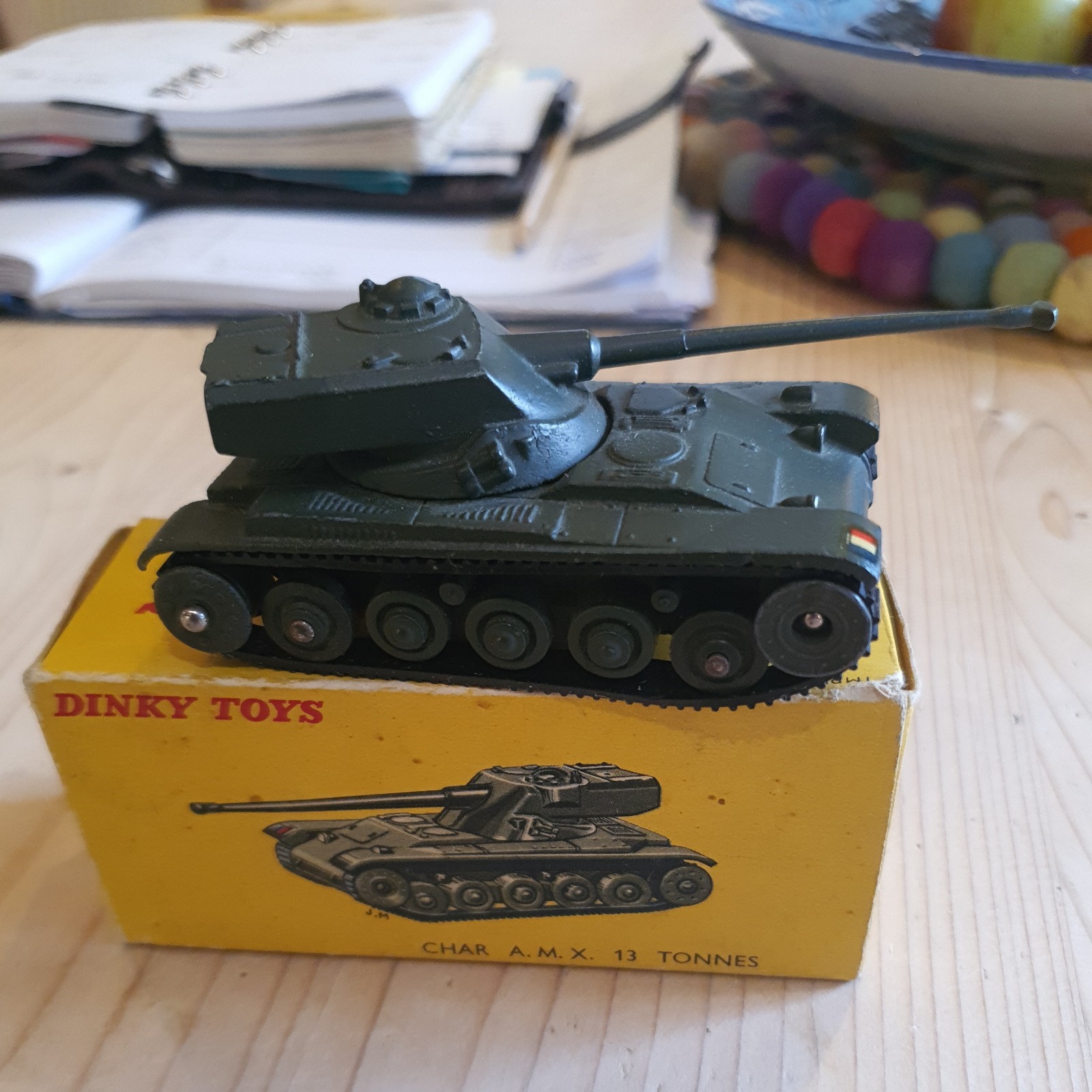 Dinky Toys F N°80C Char AMX 13 Tonnes - Militaire - Pour Restauration En Boîte