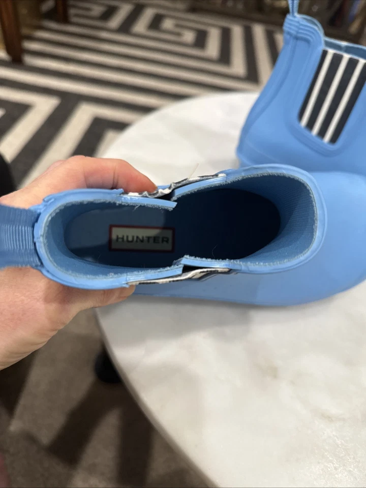 Botas de lluvia Hunter 'Garden Stripe' azules talla 7 Foto 3 de 4